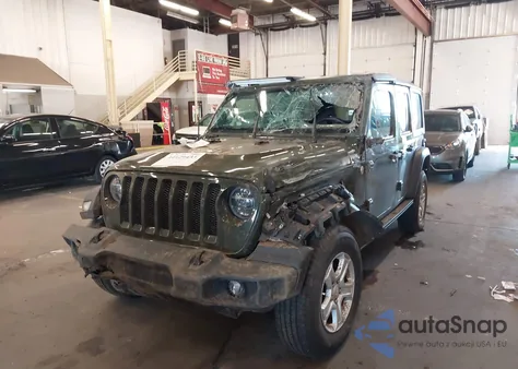 2021 Jeep Wrangler Unlimited Sport S 4X4 z USA, uszkodzony, nr VIN 1C4HJXDM6MW759874